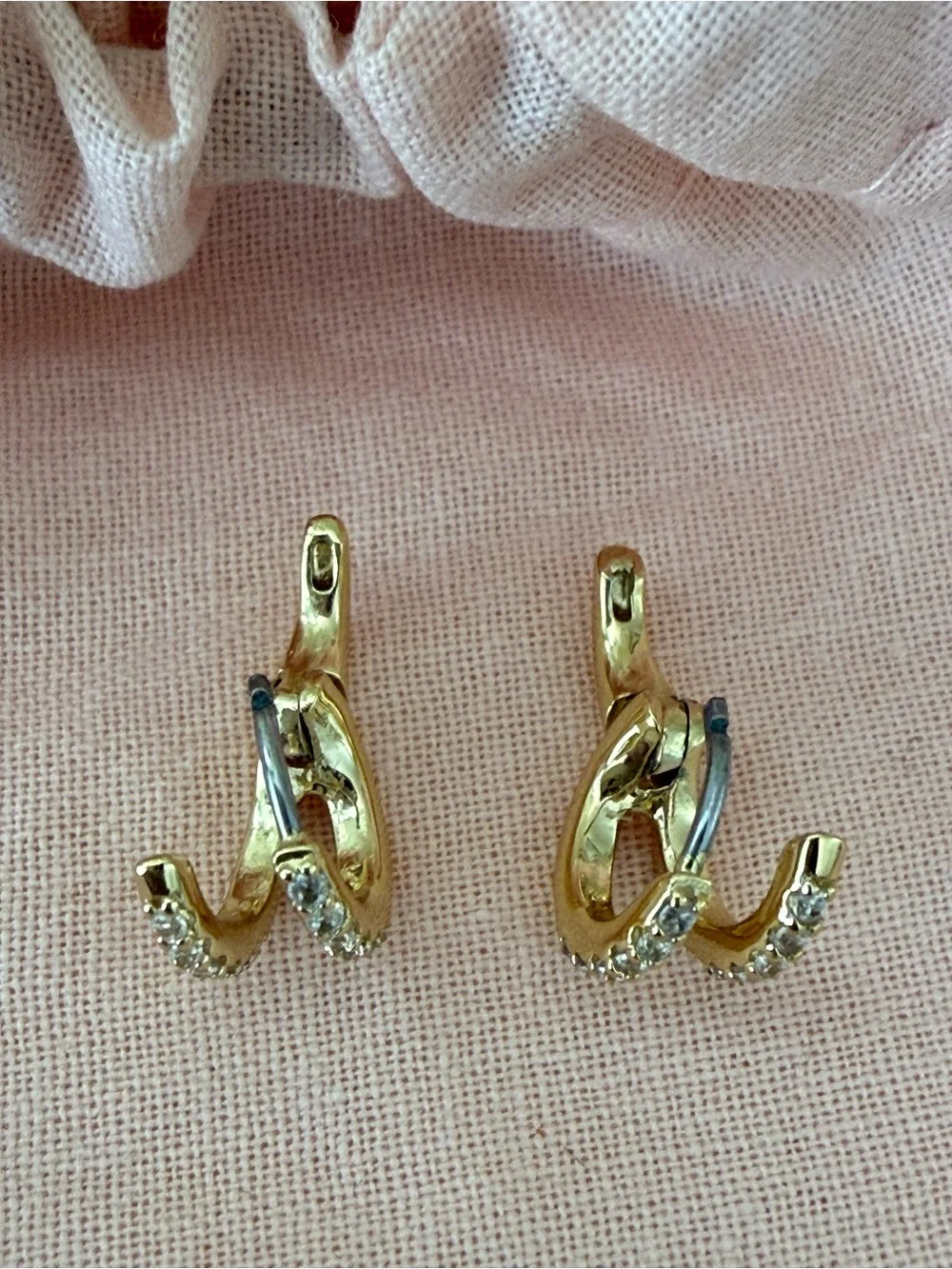 Gorjana Shimmer Double Huggie Earrings